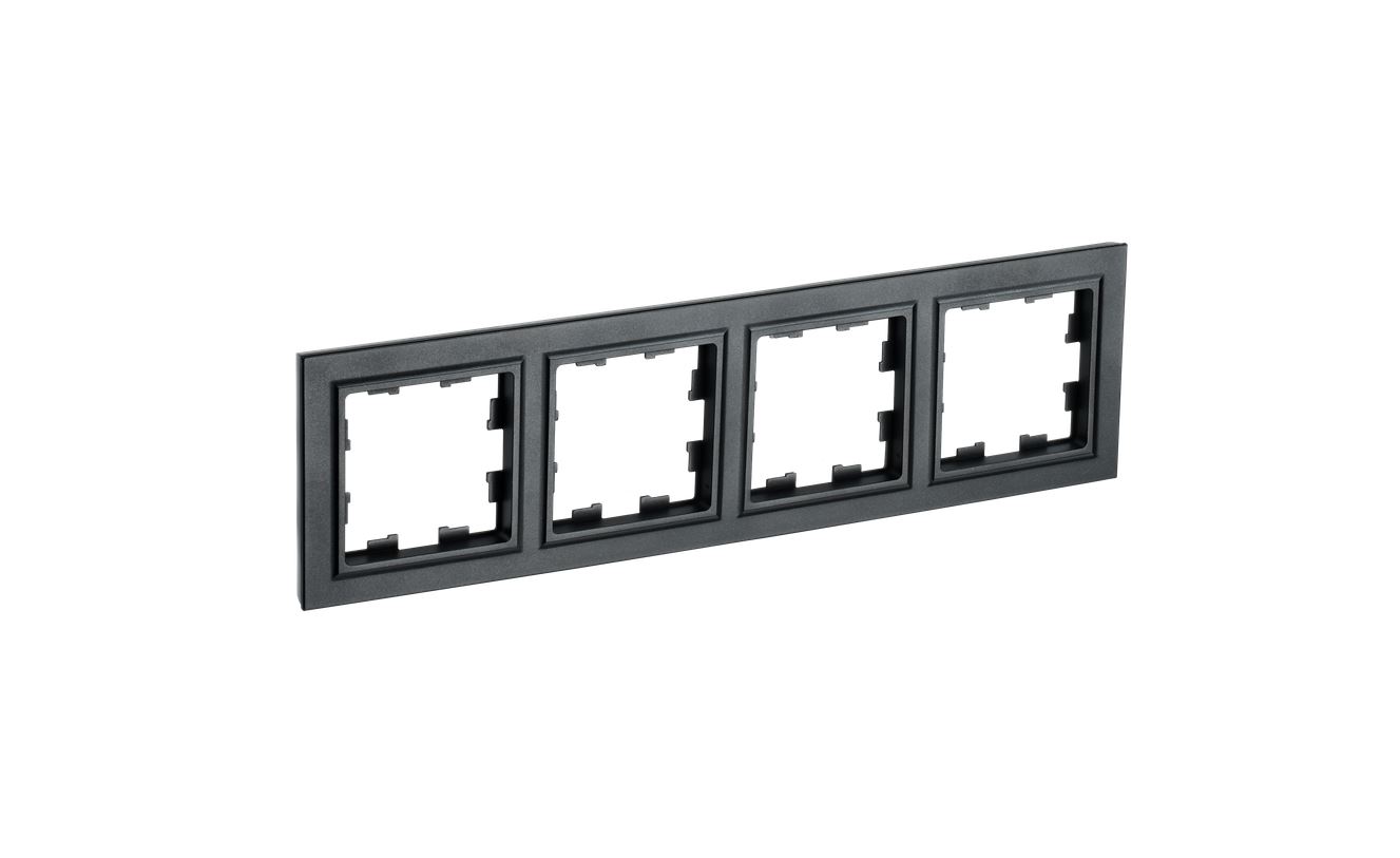 Черный рамка 4 поста РУ-4-БрЧ