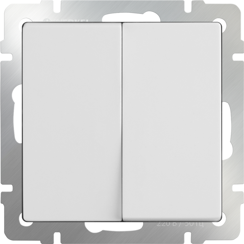 Выключатель Белый Скрытой установки 2-х клавишный Werkel W1120001 (10)