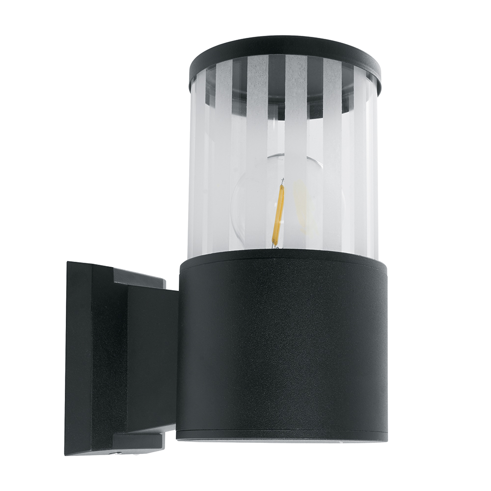 Светильник садово-парковый, 230V E27, DH0901, черный (на стену вверх)(_10_)