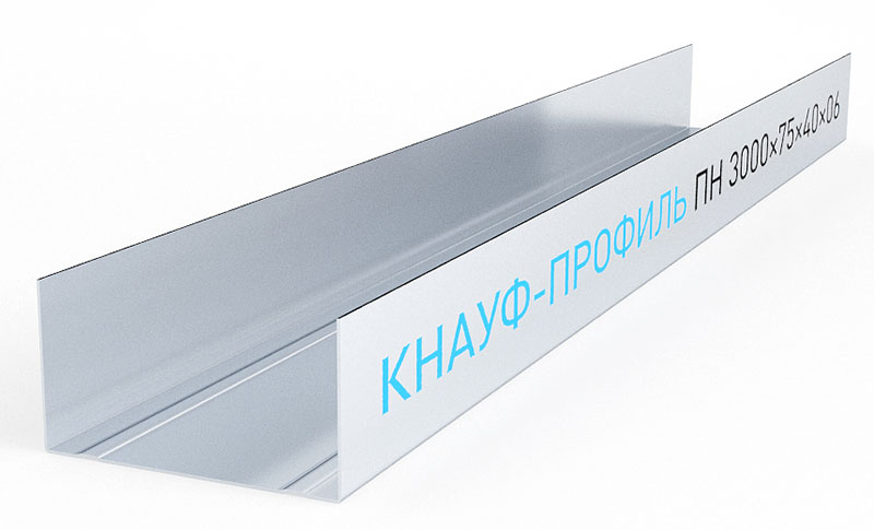 Профиль направляющий ПН 75*40*3000*0,6 КНАУФ (18/432)