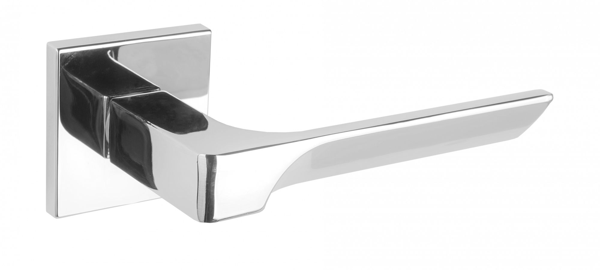 Ручка дверная РЕНЦ ЛЮКС Slim 03 "Румо", хром блестящий (20)