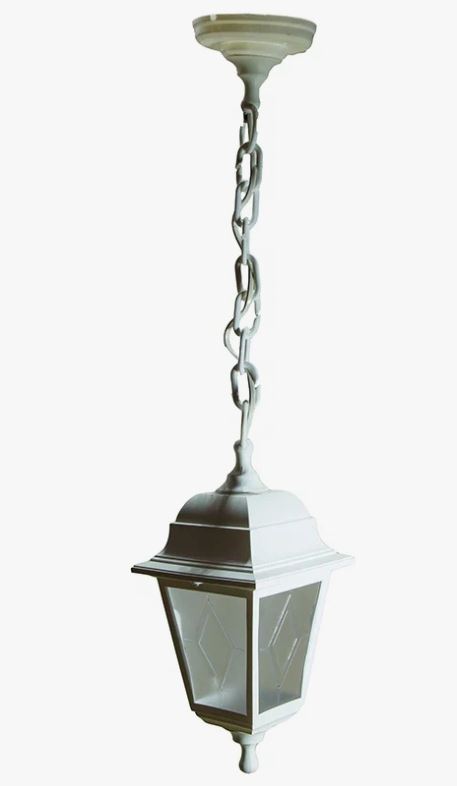 Светильник уличный, под лампу Е27 подвесной. Корпус белый UUL-A01H 60W/E27 IP44 WHITE (10)