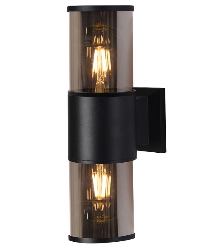 Светильник садово-парковый, 40W 230V 2*E27, DH1302, черный