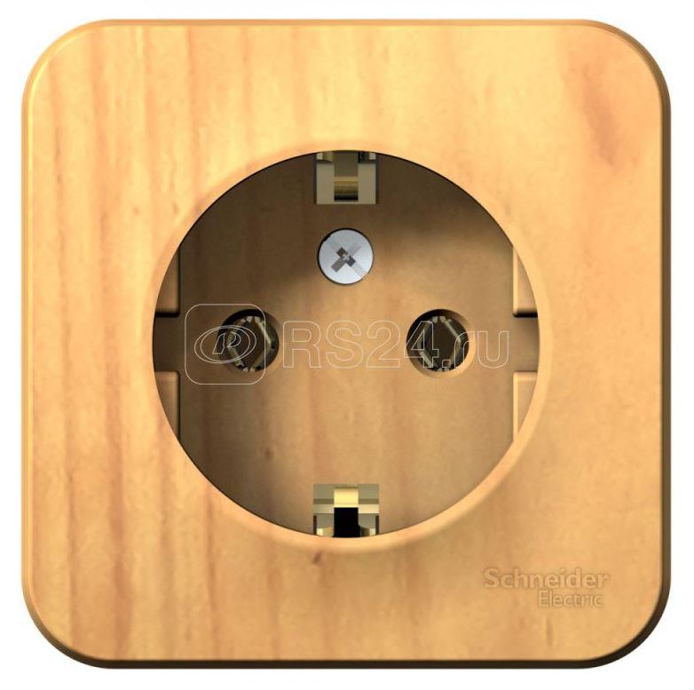 Ясень розетка 1-м ОП Blanca 16А IP20 250В с заземл. без защ. шторок с изолир. пластиной (12)