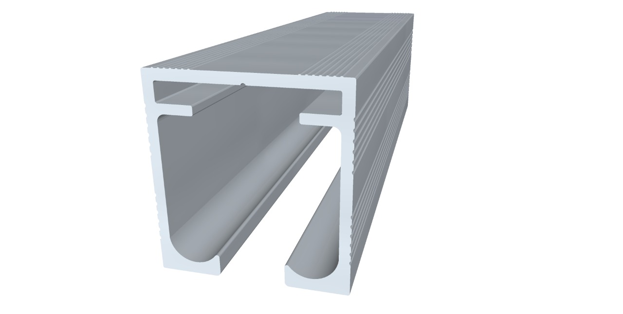 Направляющая для раздвижных дверей с доводчиками, длина 2м (10)