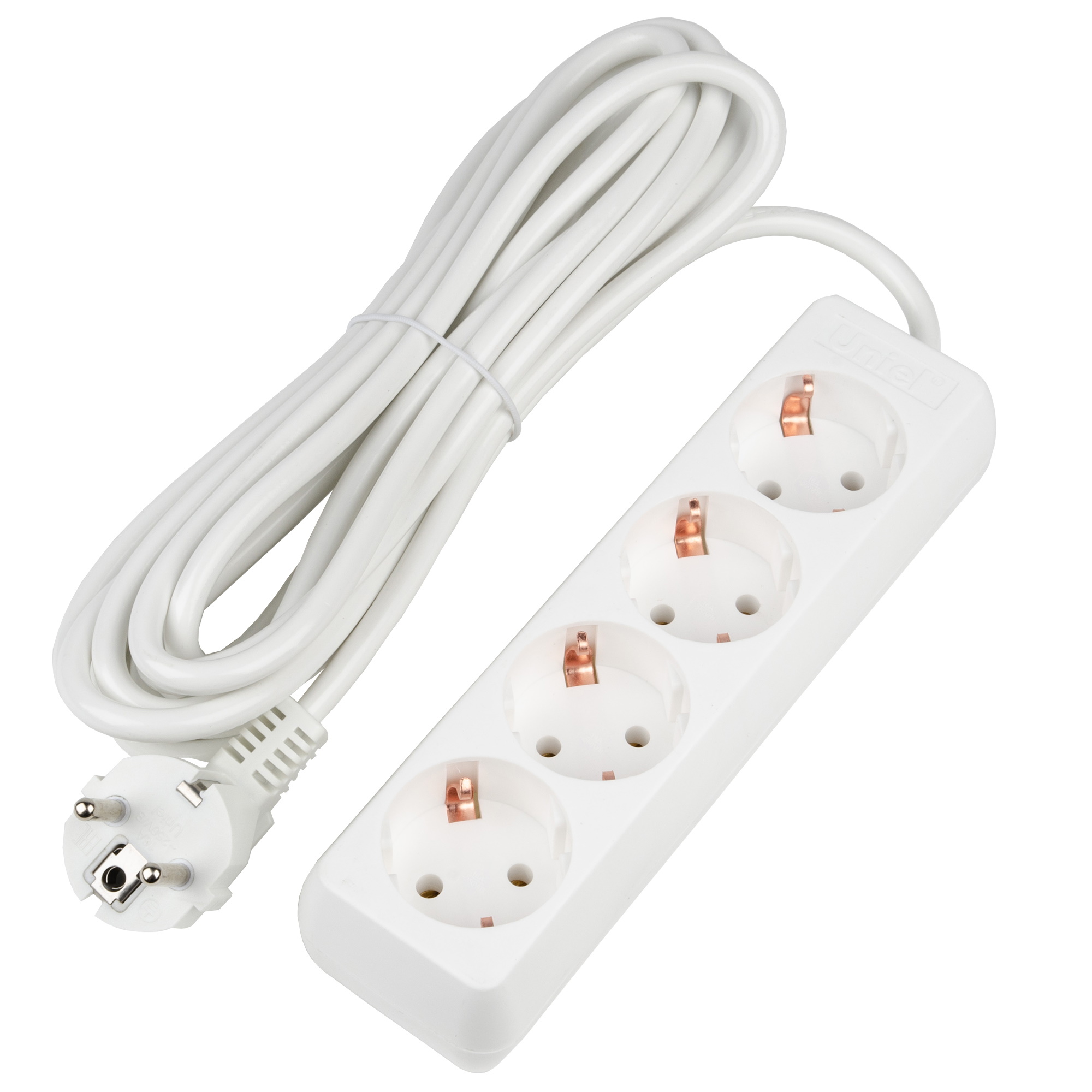 Удлинитель серии Ultra, шнур 5м., 4 гнезда, 16A, с/з.S-GCU4-5B WHITE Белый. TM Uniel (10)