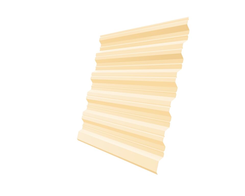 Сайдинг МП СК-14*226 (ПЭ-01-1015-0,45) светлая слоновая кость 0,260*4,0м.(1шт=1,04м2)