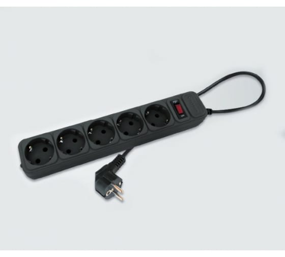 Фильтр-удлинитель сетевой SP-530 3м, цвет: чёрный, упаковка: пакет, Спутник (1)