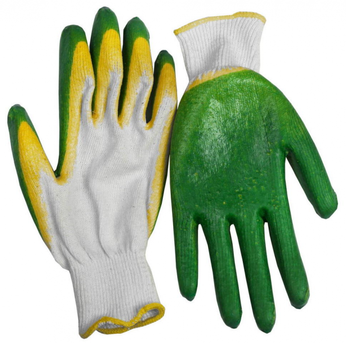 Перчатки с двойной обливн. ладонью (10/300)