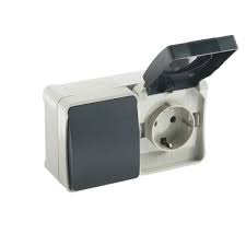 Блок розетка выключатель IP54 "Сатурн" (9)