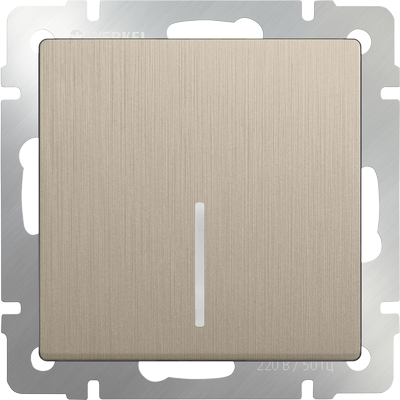 Выключатель Шампань рифленый Скрытой установки 1 клав С подсветкой Werkel W1110110 (10)