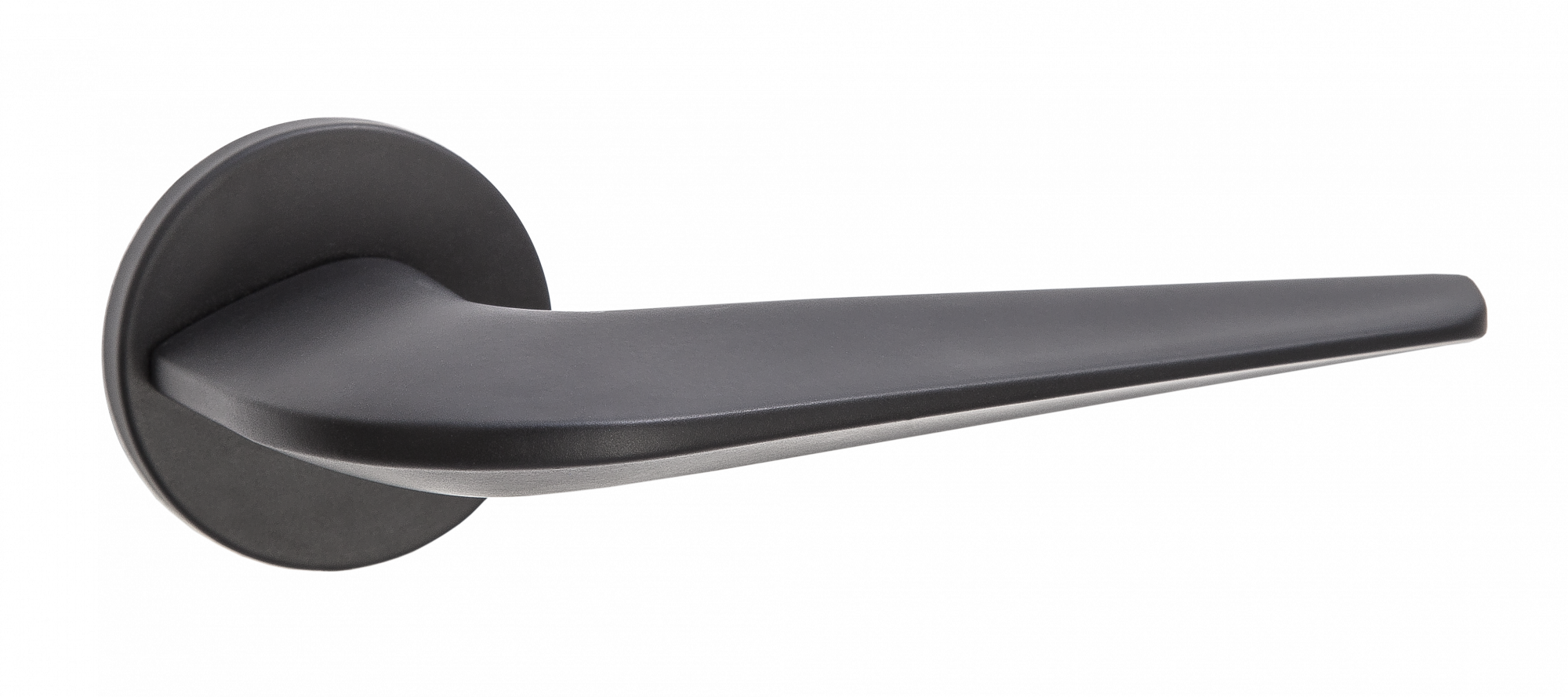 Ручка дверная Puerto SLIM 06 "Макиато", кругл накл, черный (20)