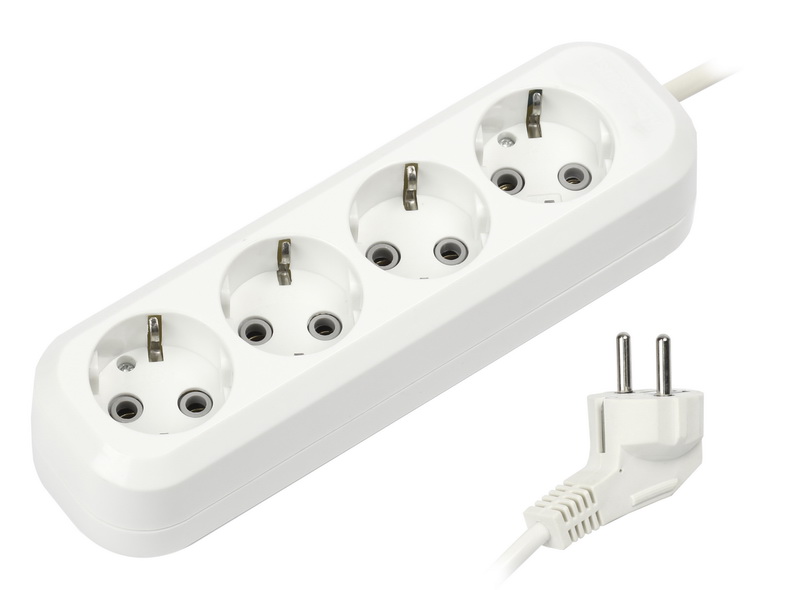 Удлинитель 4 гнезда 5метров 16А/3,5кВт с заземлением ПВС 3х1,0 Smartbuy (30)