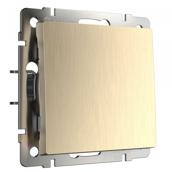 Выключатель Шампань рифленый Скрытой установки 1 клав Проходной Werkel W1112010 (10)