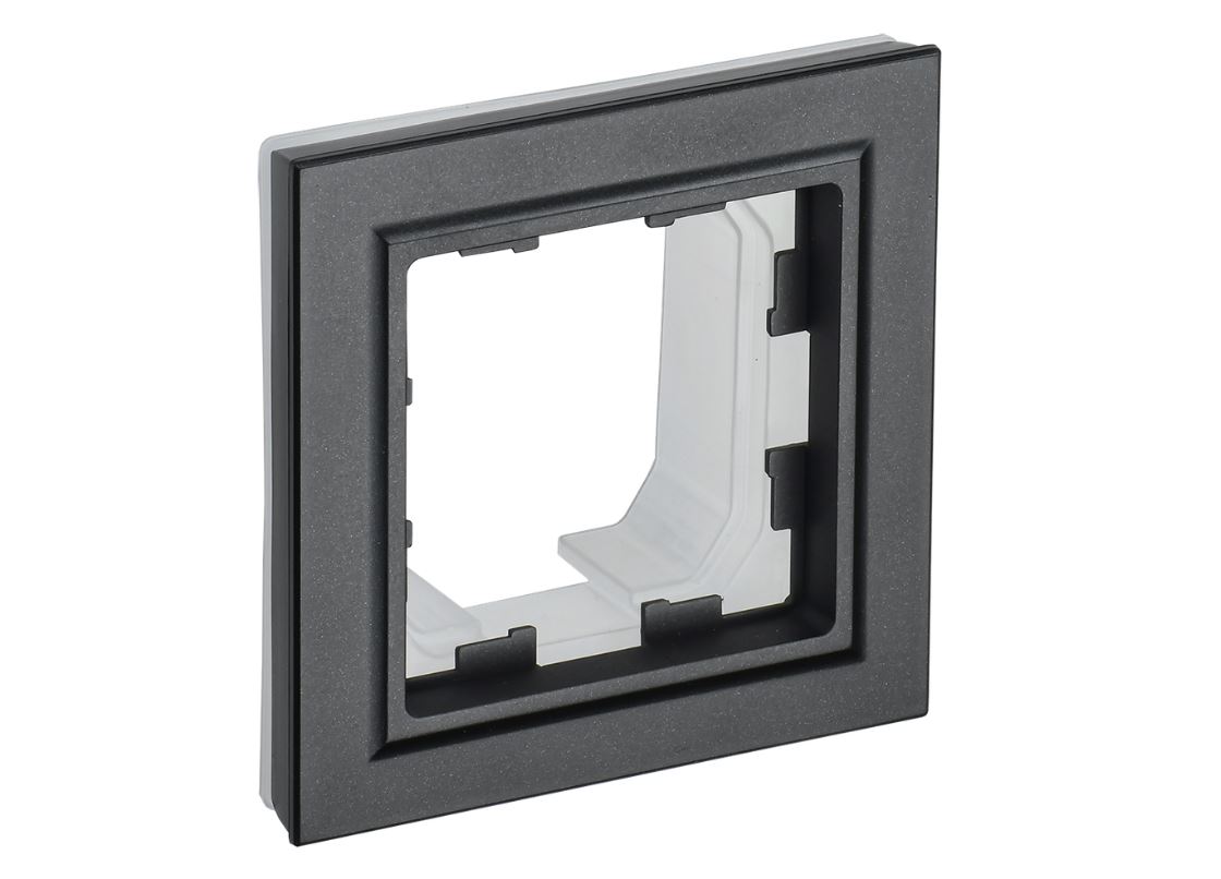 Черный рамка 1 пост IP44 РУ-1-БрЧ-44