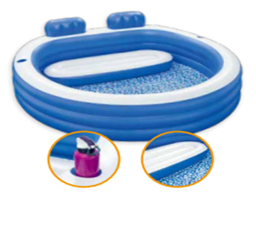 Бассейн надувной Swim 2,31*2,19*0,79 м 590 л