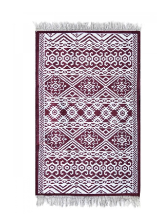 Коврик Kilim Usak из хлопка 60х90 вишневый-кремовый UK2079 , Турция