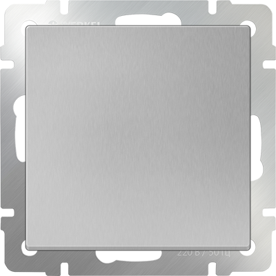 Выключатель Серебряный Скрытой установки 1 клав Werkel W1110006 (10)