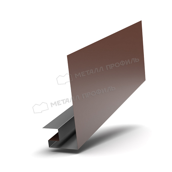 Планка откоса сложная 3D 245х75х3000 (ПЭ-01-8017-0.45) шок-корич