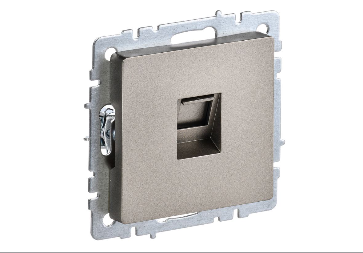 Шампань розетка компьютерная RJ45 кат.5E РК10-БрШ