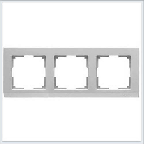 Рамка Stark Серебряный 3-х местная Werkel W0031806 (10)