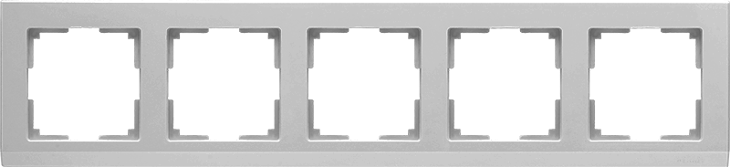 Рамка Stark Серебряный 5-х местная Werkel W0051806 (10)