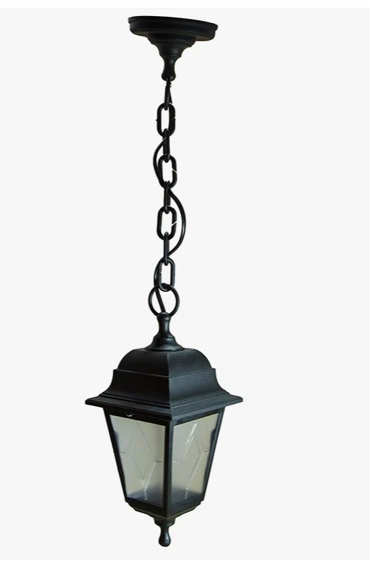 Светильник уличный, под лампу Е27 подвесной. Корпус черны UUL-A01H 60W/E27 IP44 BLACK (10)