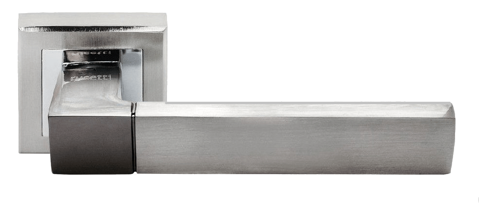 Ручка дверная RAP 16-S SN/CP -IND, квадр накл, никель/хром (30)