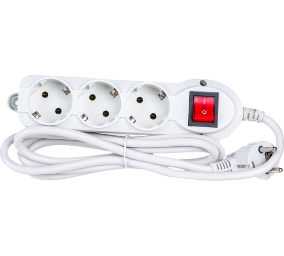 Сетевой удлинитель S-303 16А 3500W 1,8м, Спутник (1)