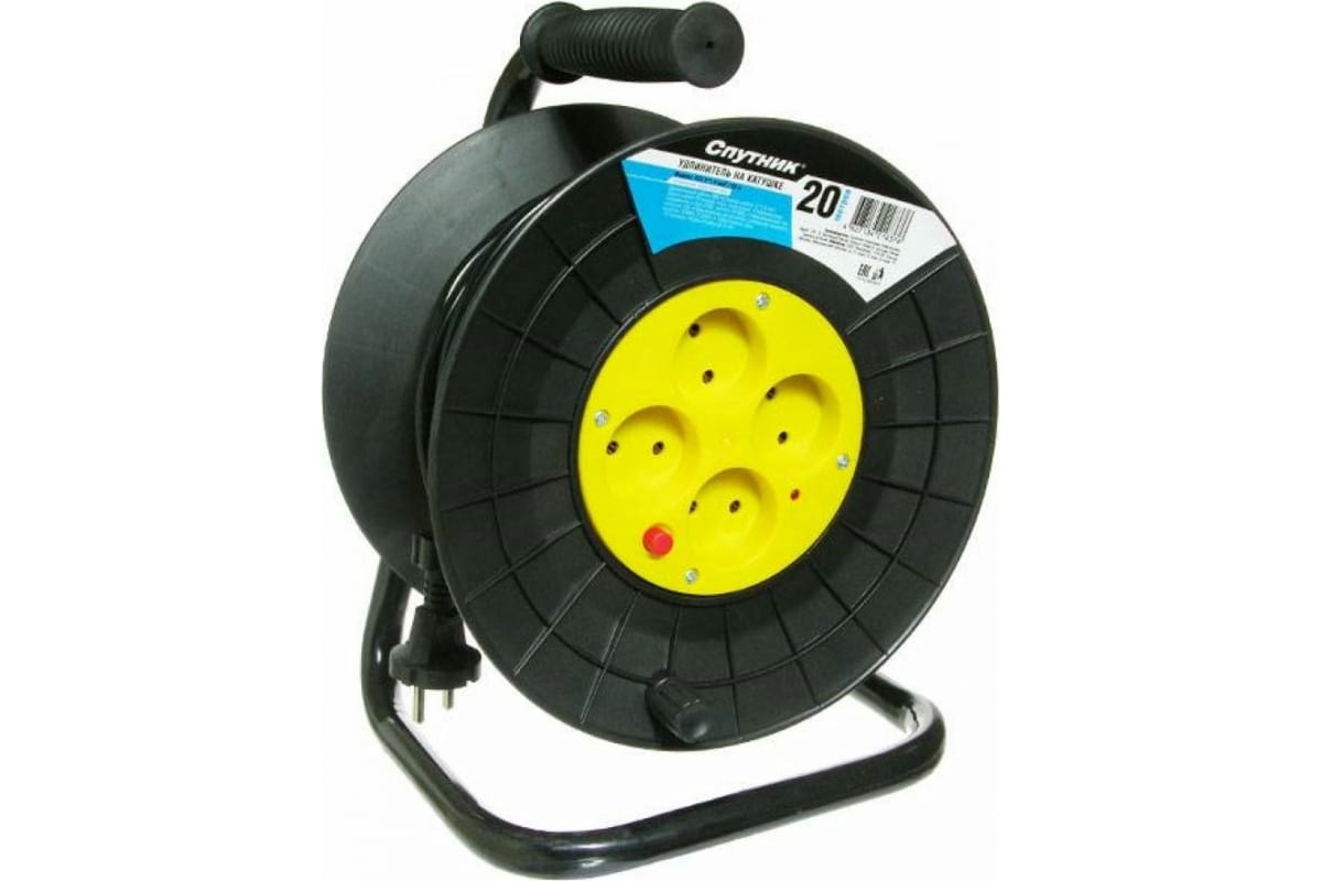 Удлинитель на катушке УСКМ 2*1.5 мм/30м, КГ, IP44, Спутник (4)