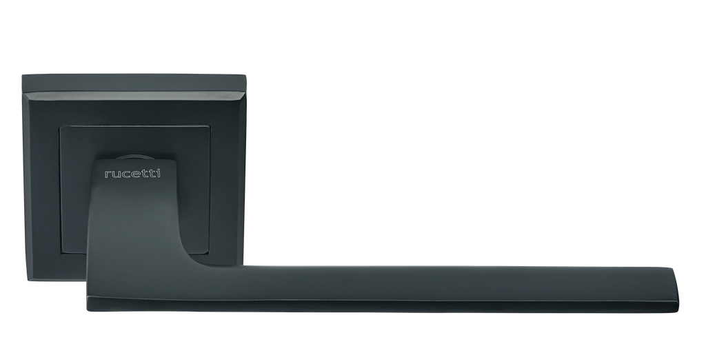 Ручка дверная RAP 21-S BL, квадр накл, черный (20)