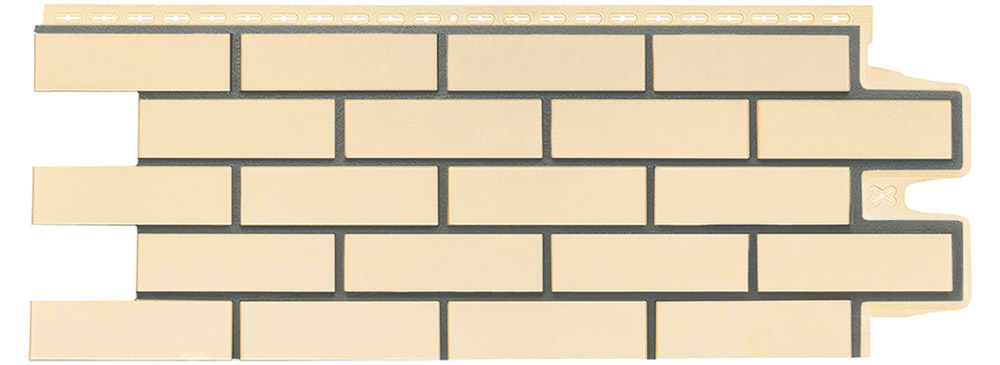 Панель фасадная Клинкерный кирпич Design бежевый 968*390мм (шов RAL 7006) (10)
