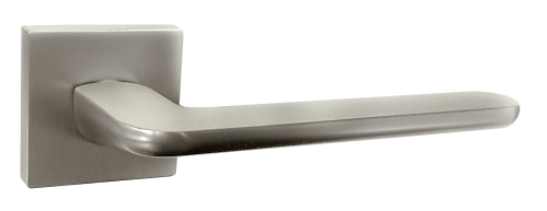 Ручка дверная РЕНЦ 03 "Лана", квадр накл, никель супер мат. (20)