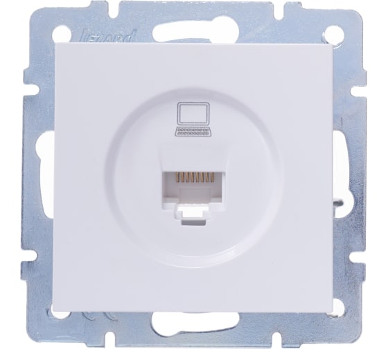 Белая розетка компьютерная VESNA (10)