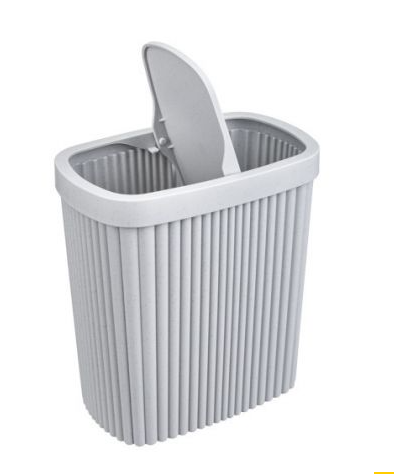 Контейнер д/мусора 5,9л подвиж/кр Velvet светло-серый (4)  Быт