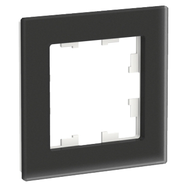 Черное матов. стекло Рамка 1 мест AtlasDesign Nature (3)