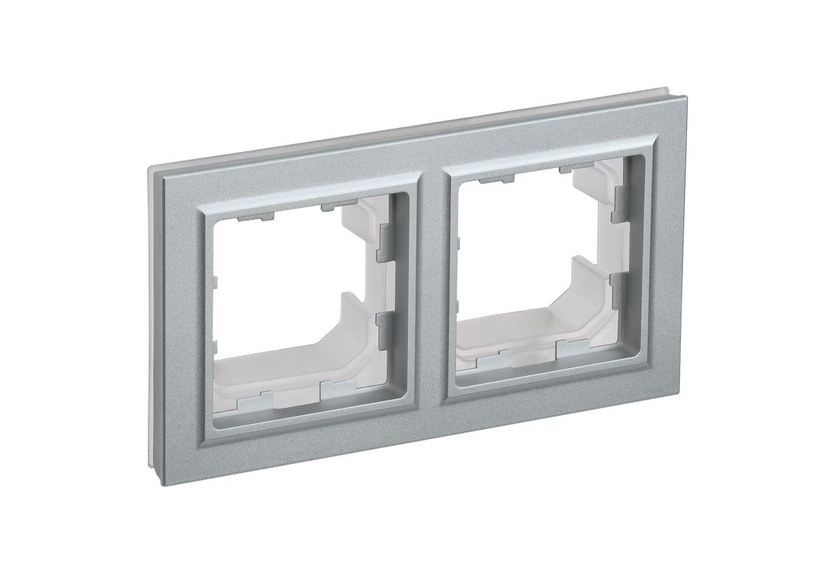 Алюминий рамка 2 поста IP44 РУ-2-БрА-44