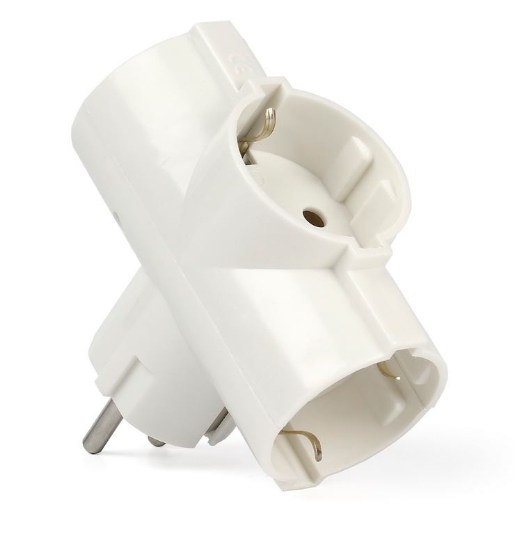 Разветвитель Smartbuy, 3 гнезда с без заземления круглый 10А 250B (SBE-16-A03-3)