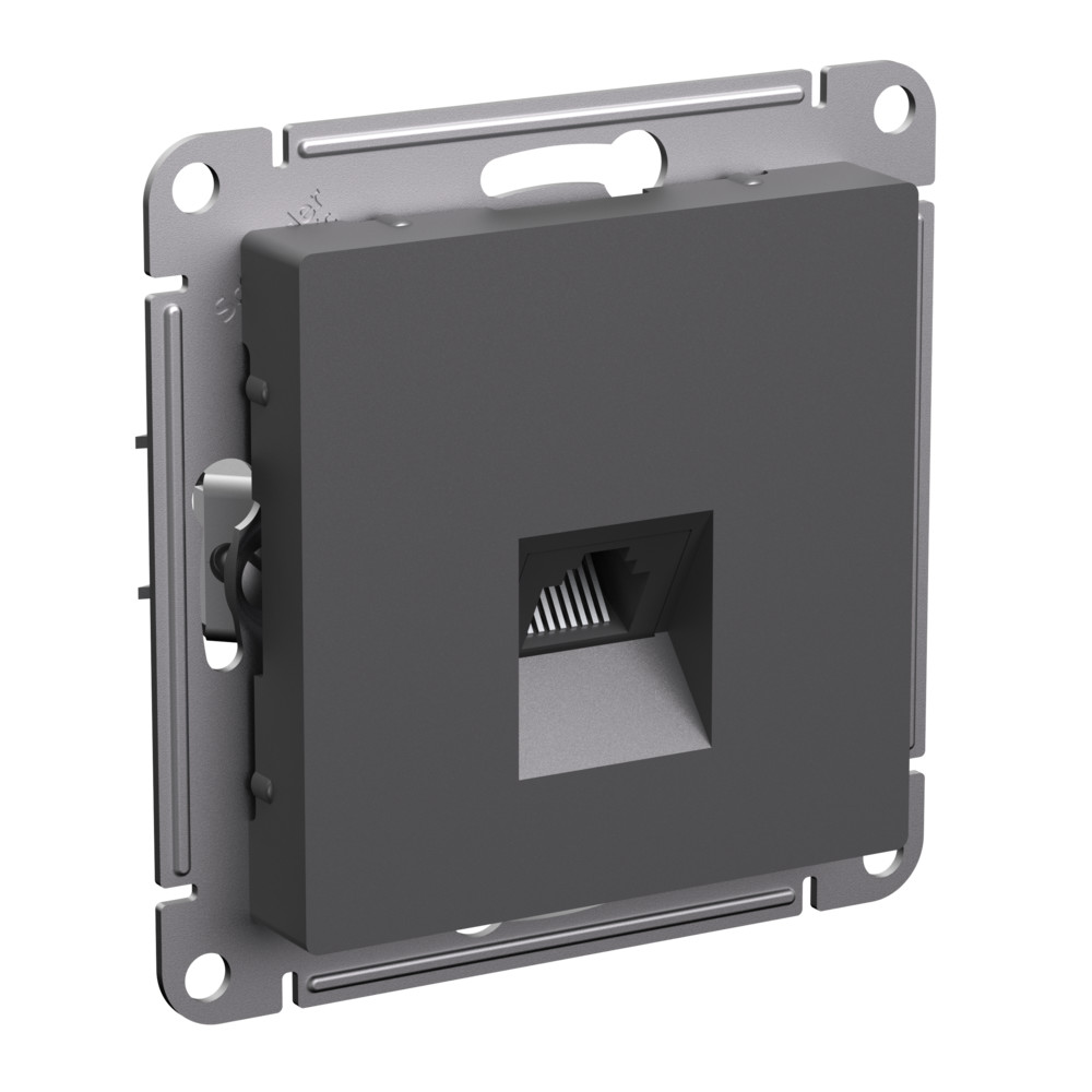 Базальт розетка компьютерная AtlasDesign RJ45 кат.5E механизм базальт SE ATN001483 (5)