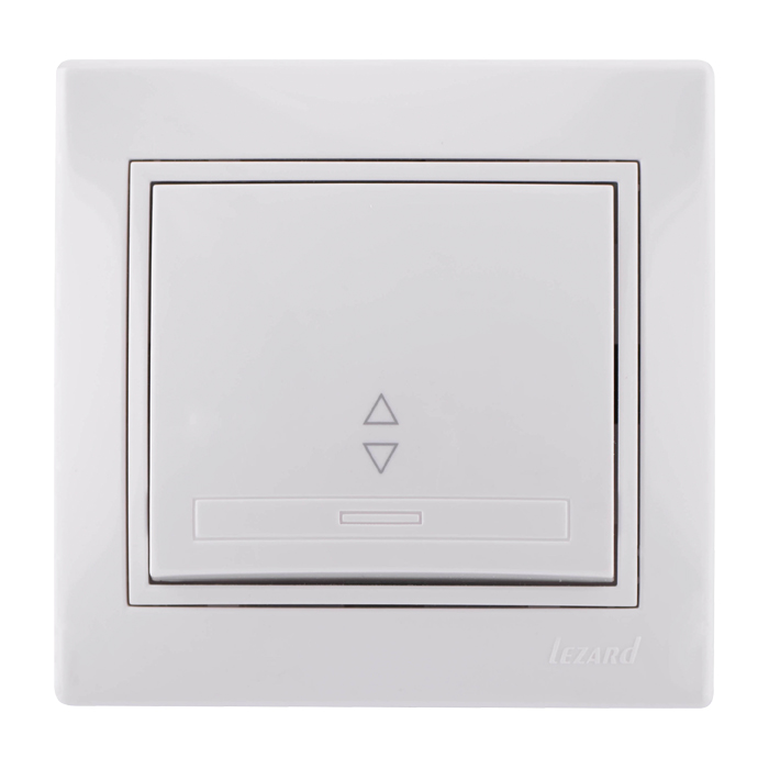 Выключатель Белый Скрытой установки 1-клавишный Проходной  Lezard (10)