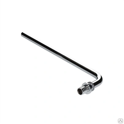 Угольник радиаторный пресс с латунной хром. трубкой 15 мм, 16х15 (300 мм. короткий) (_90_)