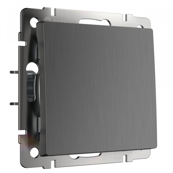 Выключатель Графит рифленый Скрытой установки 1 клав Проходной  Werkel W1112004 (10)