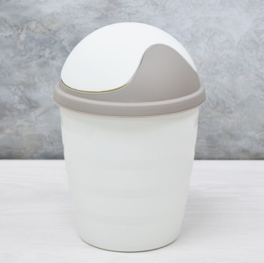 Контейнер д/мусора 1,5л "Rambai" Светло-серый (35) 221308421/03															