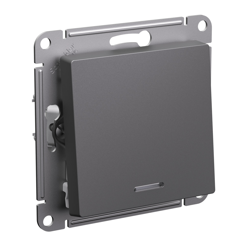 Базальт выключатель 1-кл. AtlasDesign (сх. 1а) 10AX с подсветкой механизм SE ATN001413 (5)