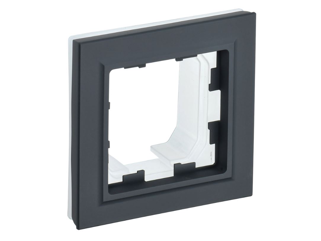 Графит рамка 1 пост IP44 РУ-1-БрГ-44