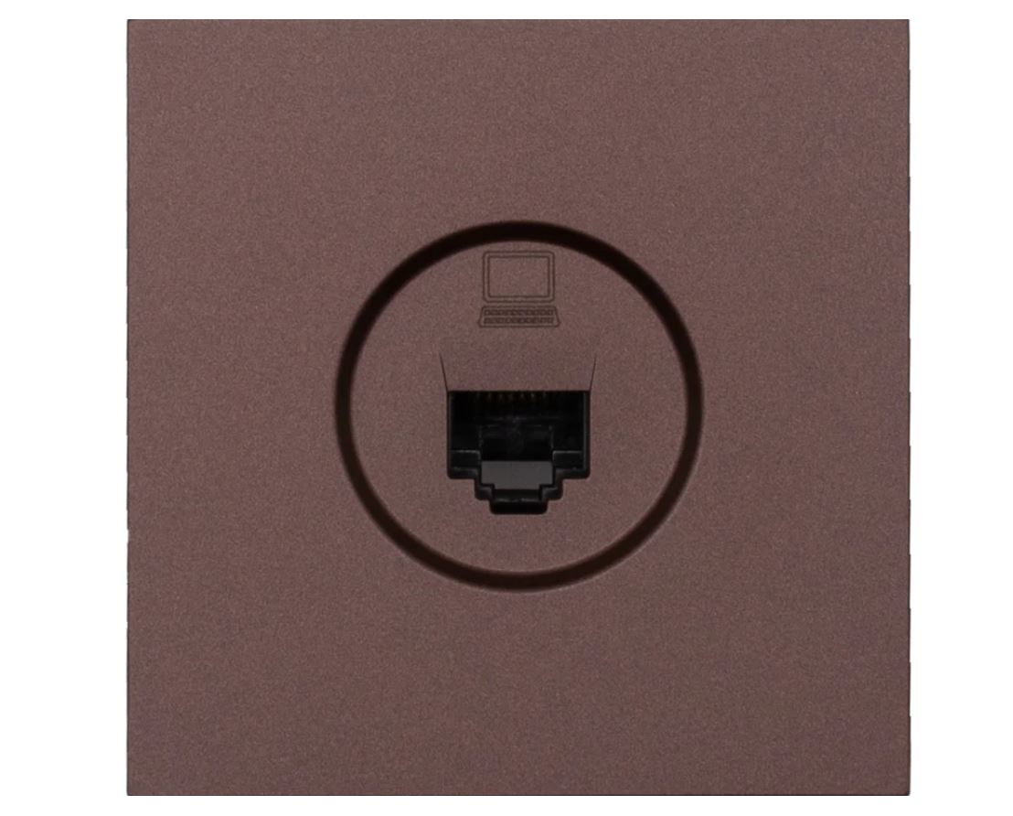 Розетка компьютерная шоколад ZIMA (10шт/120шт)