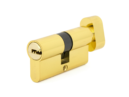 Цилиндровый механизм ZN 60 C BK PB (золото) с вертушкой (10/60)