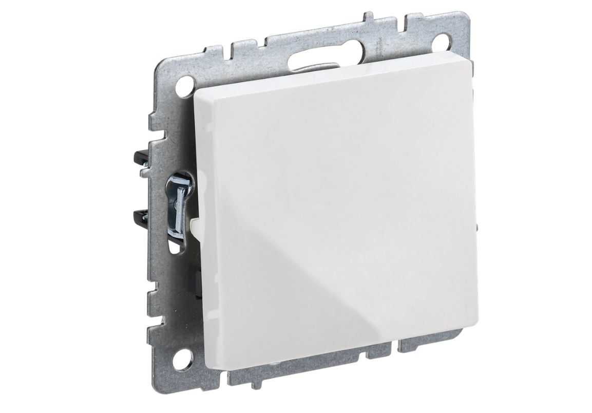 Выключатель одноклавишный 10А ВС 10-1-0-БрБ белый BRITE (10)