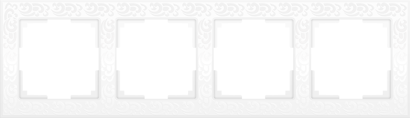 Рамка Snabb Белый/Хром  4-х местная Werkel W0041901 (10)