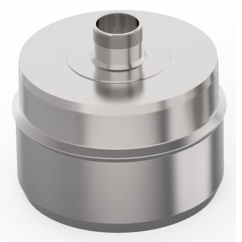 Заглушка с к/от, ф 220, AISI 439/0,5мм, В, штуцер 3/4"